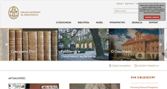 Desktop Screenshot of ossolineum.pl